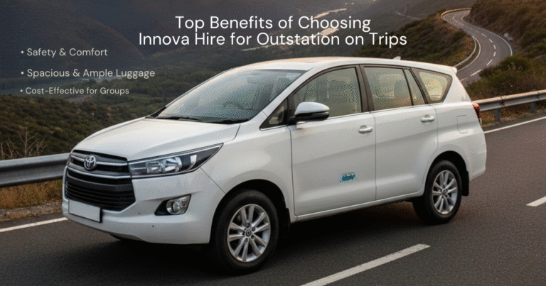 Innova Hire for Outstation Trips offering comfortable and safe long-distance travel